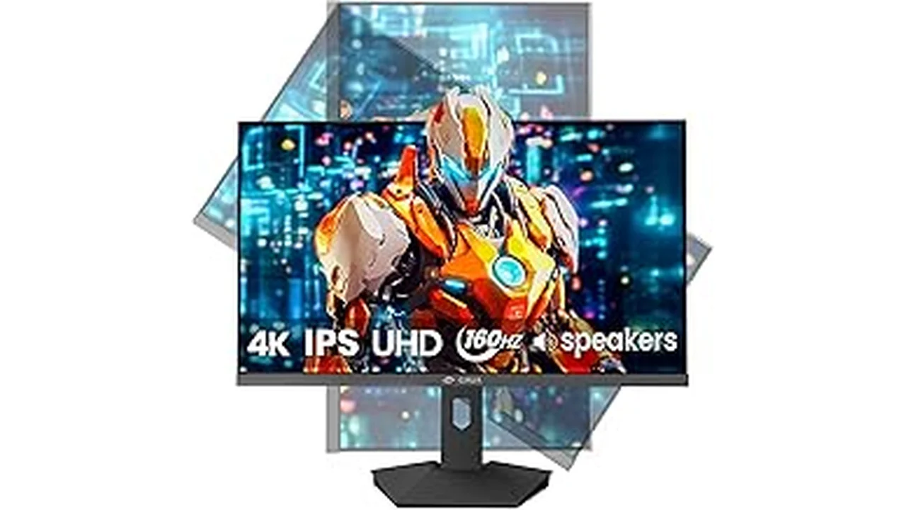 The image shows a gaming setup featuring a PS5 and a budget 4k gaming monitor under $300.