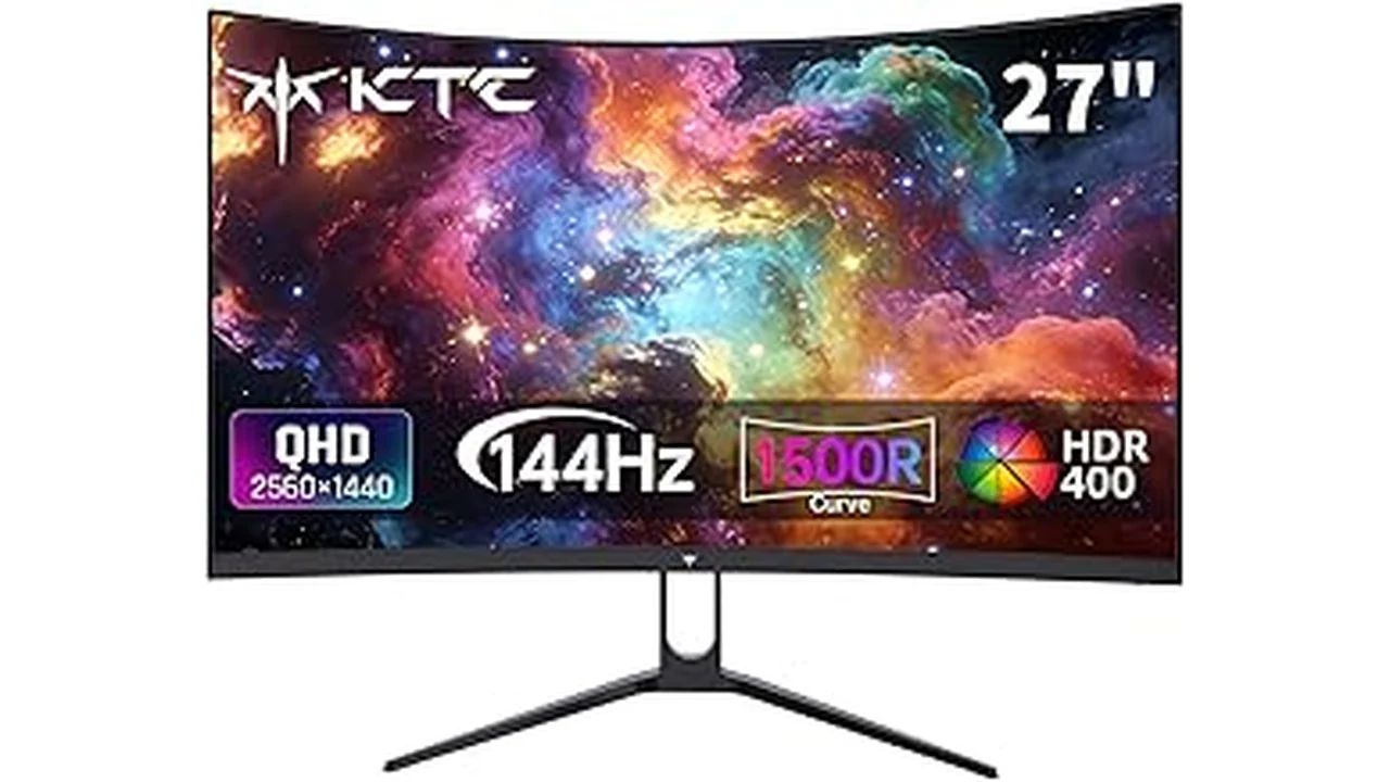 This image shows a sleek, curved monitor displaying vibrant gameplay, ideal for a 120hz Xbox Series X review.